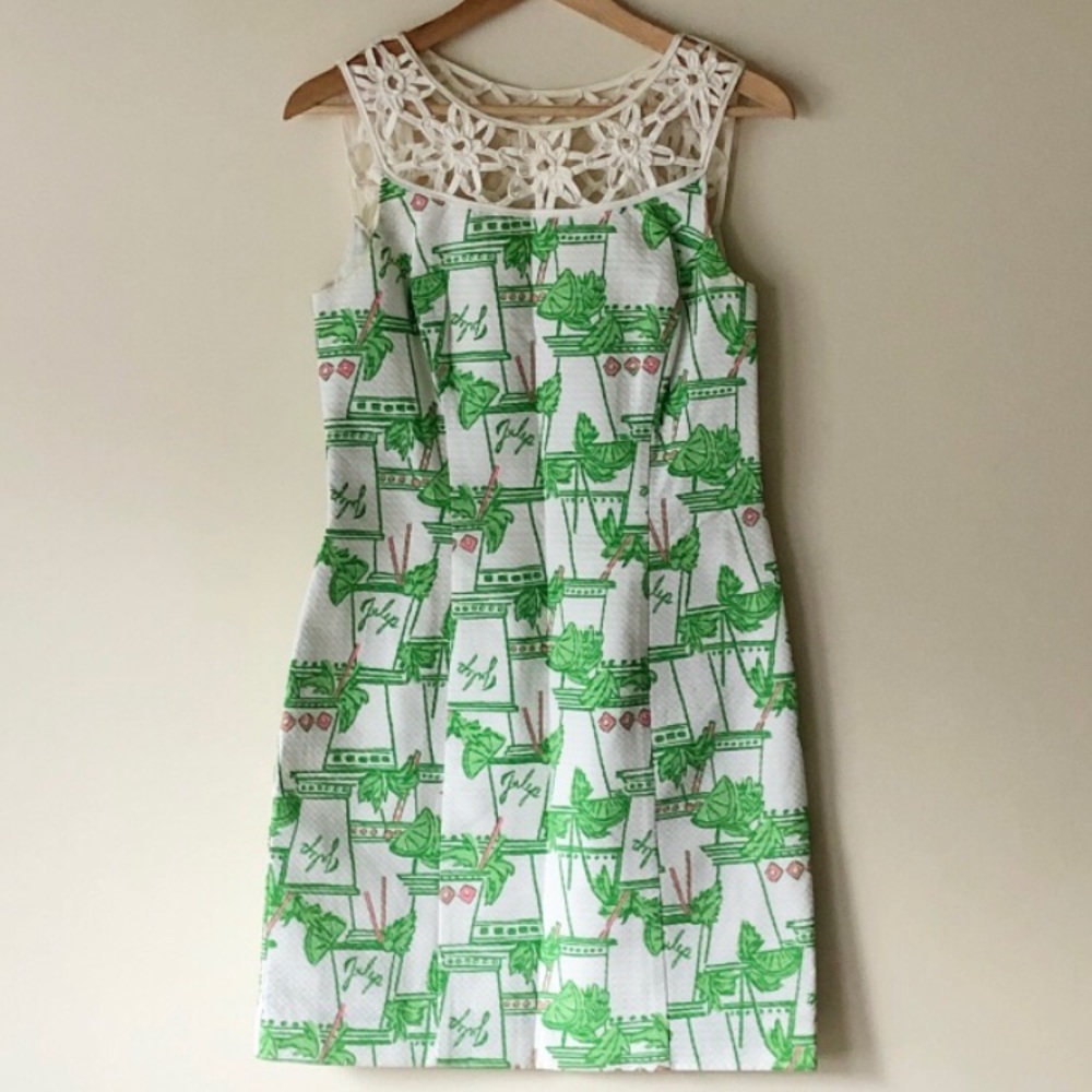 Lilly Pulitzer - Green Mint Julep Lacina Dress Sz4